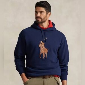Polo by Ralph Lauren Men's Hoodie With Leather Pony Detail